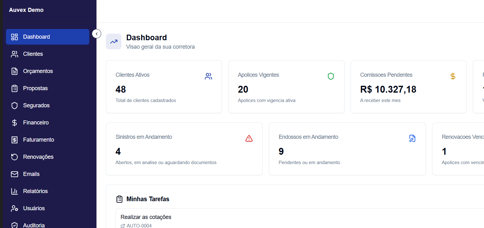 Visão geral da interface do Segzio